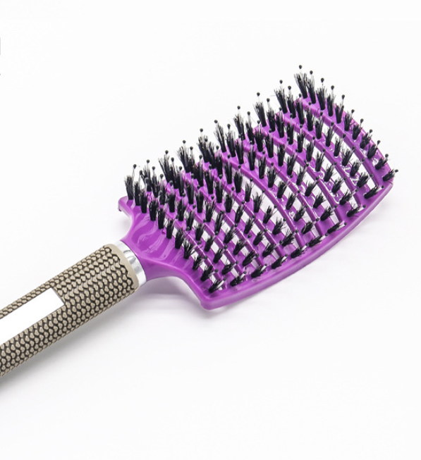 Hairbrush Detangle and Massage with Bristle-Nylon Teaser Comb for Women's Hair