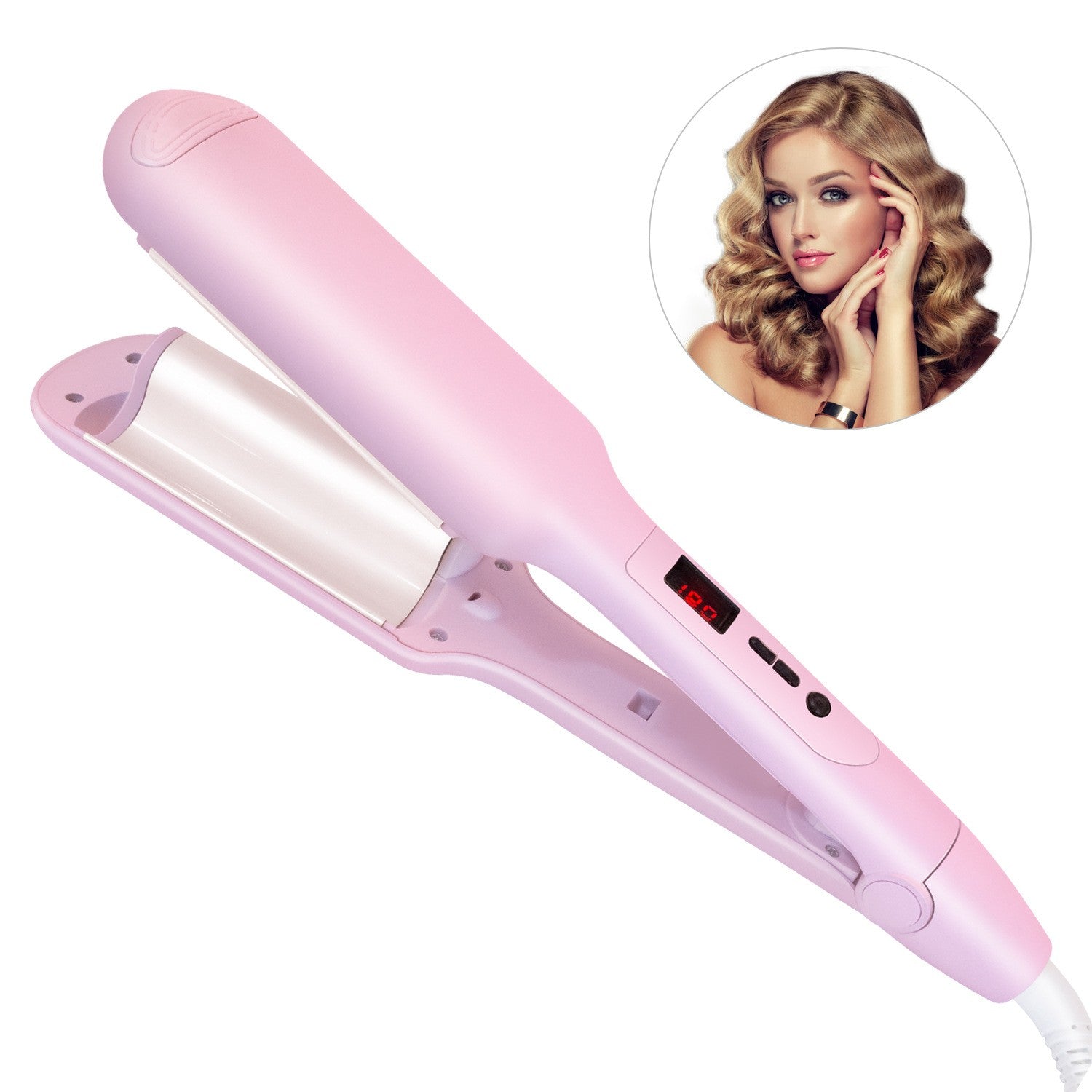 Ceramic Liquid Crystal Curling Iron with Multi-gear Splint