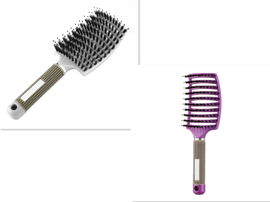 Hairbrush Detangle and Massage with Bristle-Nylon Teaser Comb for Women's Hair