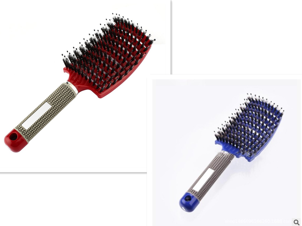 Hairbrush Detangle and Massage with Bristle-Nylon Teaser Comb for Women's Hair