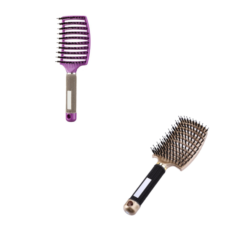 Hairbrush Detangle and Massage with Bristle-Nylon Teaser Comb for Women's Hair