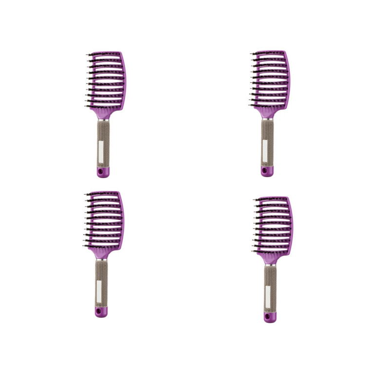 Hairbrush Detangle and Massage with Bristle-Nylon Teaser Comb for Women's Hair